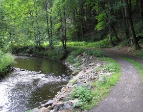 Hamerský potok v kempu